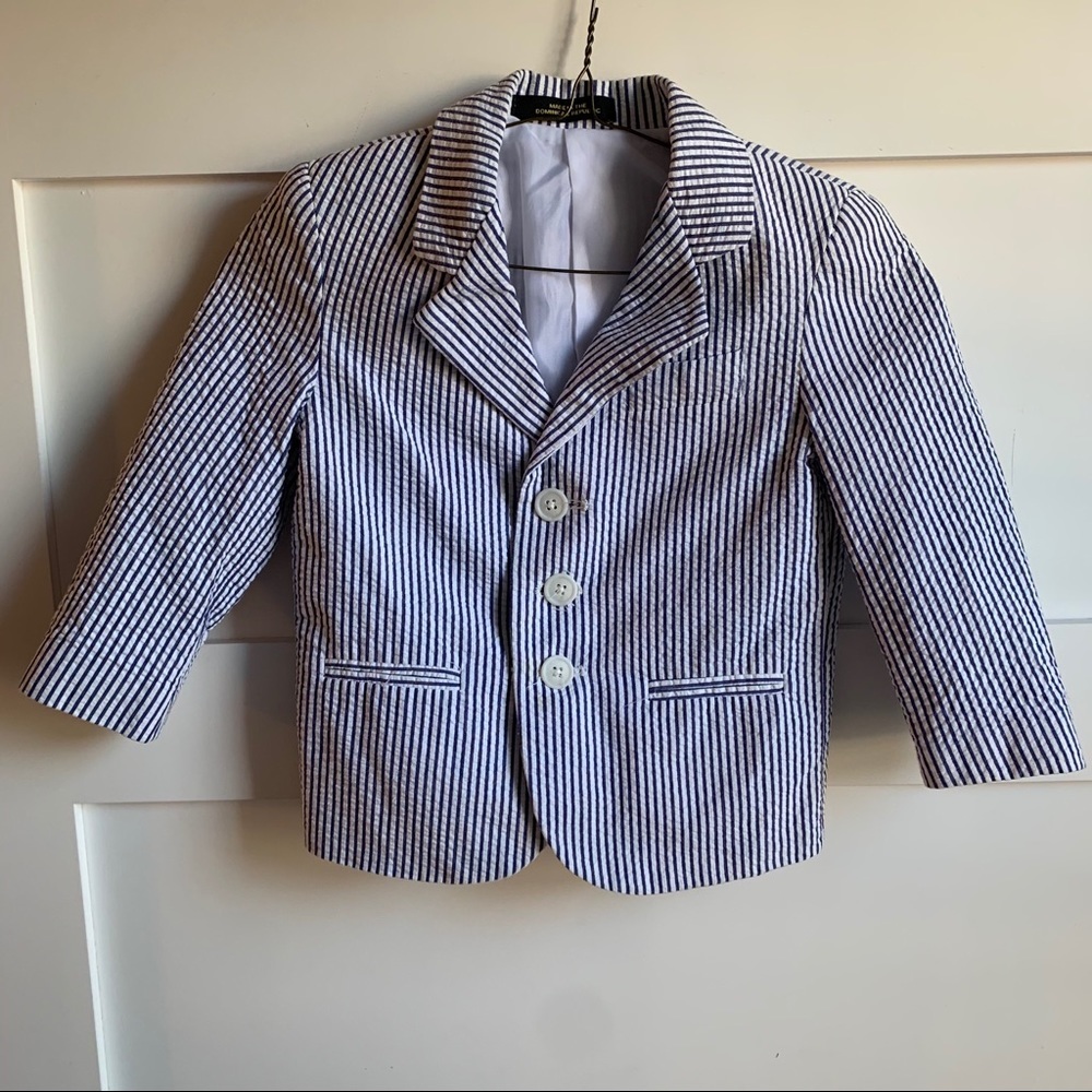 TFW | EUC Seersucker Blue & White Blazer only 3T
